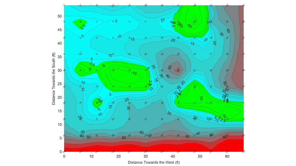 EM31 geophysics used to screen site for buried metal that could lead to voids